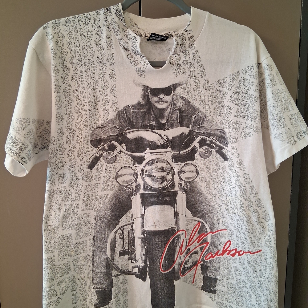 Alan Jackson 2-sided  Motorcycle  Tee